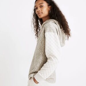 MADEWELL Quilted Sweatshirt Hoodie SMALL